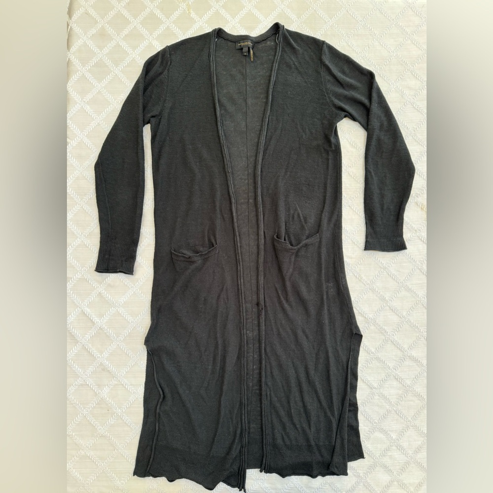 DONNA KARAN Black long sweater
